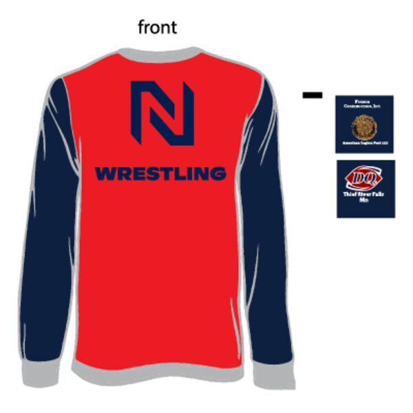 Sublimated Northland Wrestling long Sleeve Thumbnail